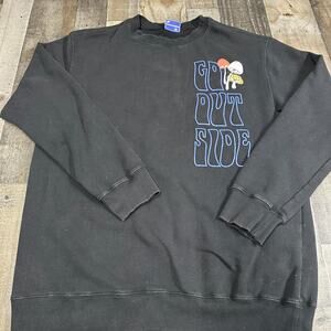 Coney Island Picnic Sweatshirt Men XL Black Streetwear Psychedelic Go Outside
